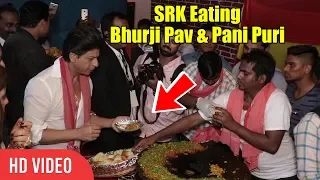 This Is SRK 😍 | Shahrukh Khan Eating Bhurji Pav, Pani Puri,Kabab Pav