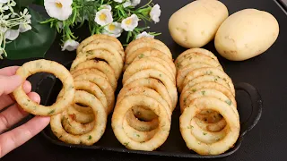 When you have 3 potatoes, make these crispy potato rings! so delicious that I cook almost everyday!