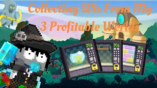 Collecting Tons Of Profit From My Profitable Worlds! | Growtopia