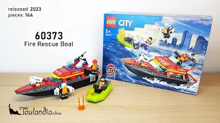 LEGO City 60373: Fire Rescue Boat (2023) - Unboxing and speed building