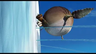 Comparison of different versions of the scene of scrat being inflated