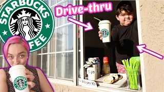 I turned my HOUSE into a STARBUCKS DRIVE-THRU