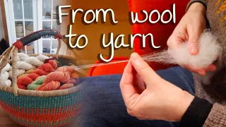 From wool to yarn - Processing raw sheep wool into finished yarn