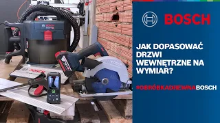 Przycinanie drzwi wewnętrznych na wymiar z pilarką tarczową Bosch GKS 18V-57 G Professional