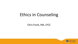 Ethics in Counseling