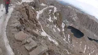 Almost a slip to his death on Mt. Whitney