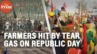 Farmers break barricades & hit by tear gas as India celebrates Republic Day