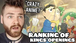 First Time Reacting to "RANKING OF KINGS Openings (1-2)" | NEW ANIME FAN! REACTION!