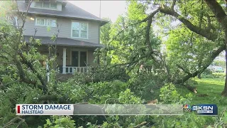 KSN News crews track severe storm damage in Halstead, Newton, Haven and Hutchinson