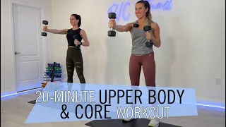 20-MINUTE UPPER BODY & CORE / QUICK DUMBBELL STRENGTH WORKOUT / TONE & SCULPT YOUR ARMS AND ABS