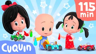 The big balloon cars race 🎈🚘 Learn the vehicles with Cuquin | Educational videos for kids