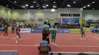 Sepak Takraw Prince Cup 2014 semi final - Army vs. Port Authority of Thailand (1st regu)