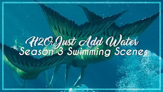 H2O: Just Add Water || ALL Season 3 Swimming Scenes