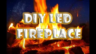 DIY fireplace with LEDs