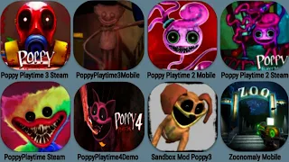 Poppy Playtime 3 Mobile+Mod+Steam Link, Poppy2 Mobile+Steam, Poppy Mobile, Poppy4, Sandbox,Zoonomaly