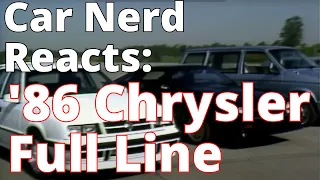 Car Nerd Reacts | MotorWeek Retro Review '86 Chrysler Full Lineup