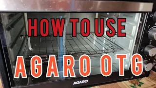 HOW TO USE /SET THE BUTTONS OF AGARO MARVEL OTG 48 LITERS // How to bake in AGARO OTG