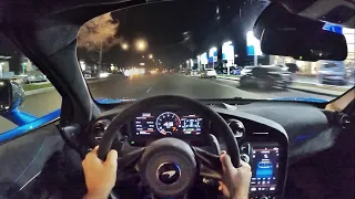 2021 McLaren 765LT POV Night Drive (3D Audio)(ASMR)