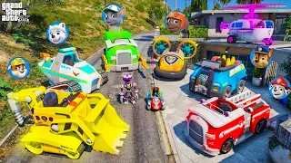 GTA 5 - Stealing PAW PATROL CARS with Franklin! (GTA V Real Life Cars #30)