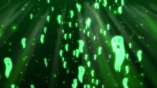 Cute Ghost Halloween VJ Loop -  Flying Neon Ghost Spooky Background Animation
