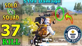 37 KILL NEW WORLD RECORD SOLO vs SQUAD | PUBG Mobile