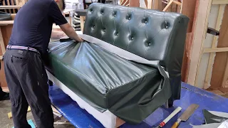 Process of Making Karaoke Sofa That Doesn't Burn. Korean Furniture Manufacturing Factory