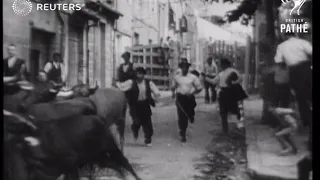 Bull fight fiesta in Spain (1935)