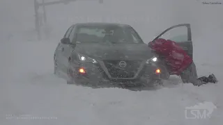 03-14-2021 Morrison, Colorado - Winter Blizzard  - I-70 Closure, Stuck Tractor Trailer Stops Traffic