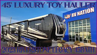 2023 Riverstone 45BATH Luxury Toy Hauler 5th Wheel by Forestriver RV @ Couchs RV Nation  RV Review