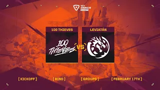 100 Thieves vs. Leviatán - VCT Americas Kickoff - Group Stage D2 - Map 1