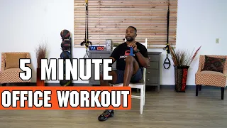 5 MINUTE OFFICE WORKOUT | CHAIR WORKOUT