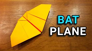 How To Make a Paper Plane That Flies Like a Bat | Origami Bat Airplane