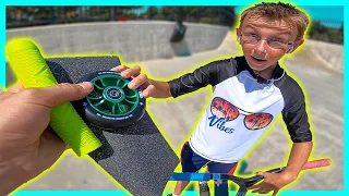 GIVING SCOOTERS TO EVERY KID AT SKATEPARK!