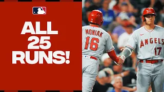 25 RUNS! All runs from the Angels 25-1 win over the Rockies!