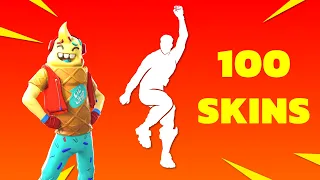 Danse C'EST TROP BON avec 100 SKINS 💯 Emote Fortnite Drippin' Flavor du skin P'tit Cornet