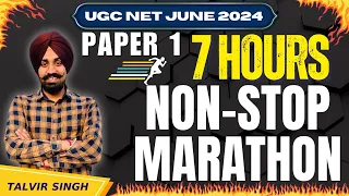 NTA UGC NET 2024  - Complete Paper 1 II 7 Hour Non-Stop Marathon By Talvir Singh