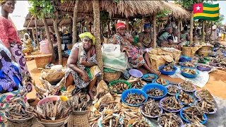 Rural market day in Aveta village Togo west Africa 🌍. Cost of living in Togo 2024.