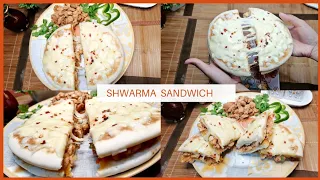 Shawarma Sandwich for Cheese Lovers | Pizza Sandwich Recipe | By Anabiya Kitchen