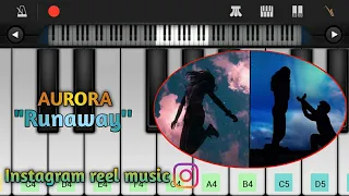Aurora - Runaway | easy piano tutorial | Instagram reel song | perfect piano