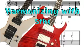How to harmonize guitar solos Part 2 (Using 5ths)