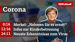 Merkels Rede an die Nation und was Sie zum Coronavirus in NRW wissen müssen | WDR Aktuelle Stunde