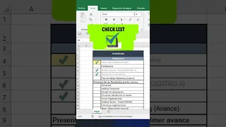 Check List en Excel ¿Como crear una lista de actividades de progreso? con iconos de verificación