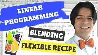 Linear Programming: Blending/Mixing with Excel Solver (Flexible Recipe)