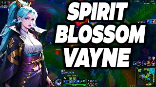 Spirit Blossom Vayne Gameplay - Best Vayne Build 2024 | S14 Vayne Guide