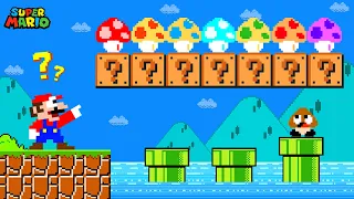 Super Mario Bros. But Mario Had More Custom Mushrooms | Game Animation