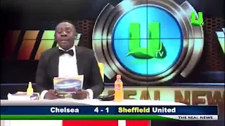 Ghanaian news reporter reads Premier league results | Funny