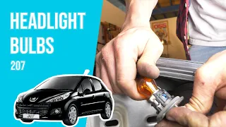 How to replace the headlight bulbs PEUGEOT 207 💡