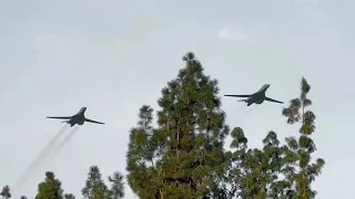 RARE: Last Second Dual B1 Bombers Replace B2 for flyover at Rose Parade (Pasadena, CA)