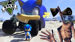 ENCONTREI o CARRO do SONIC no GTA 5 ! Siren Head NEW