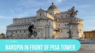 Barspin In Front Of The Leaning Tower Of Pisa (BMX)